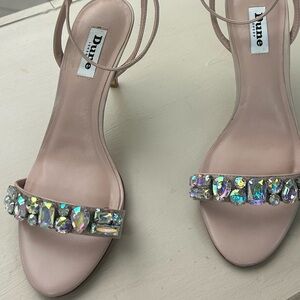 Heels Dune London Blush Heels with Crystal Accents Size 39 Great shape!